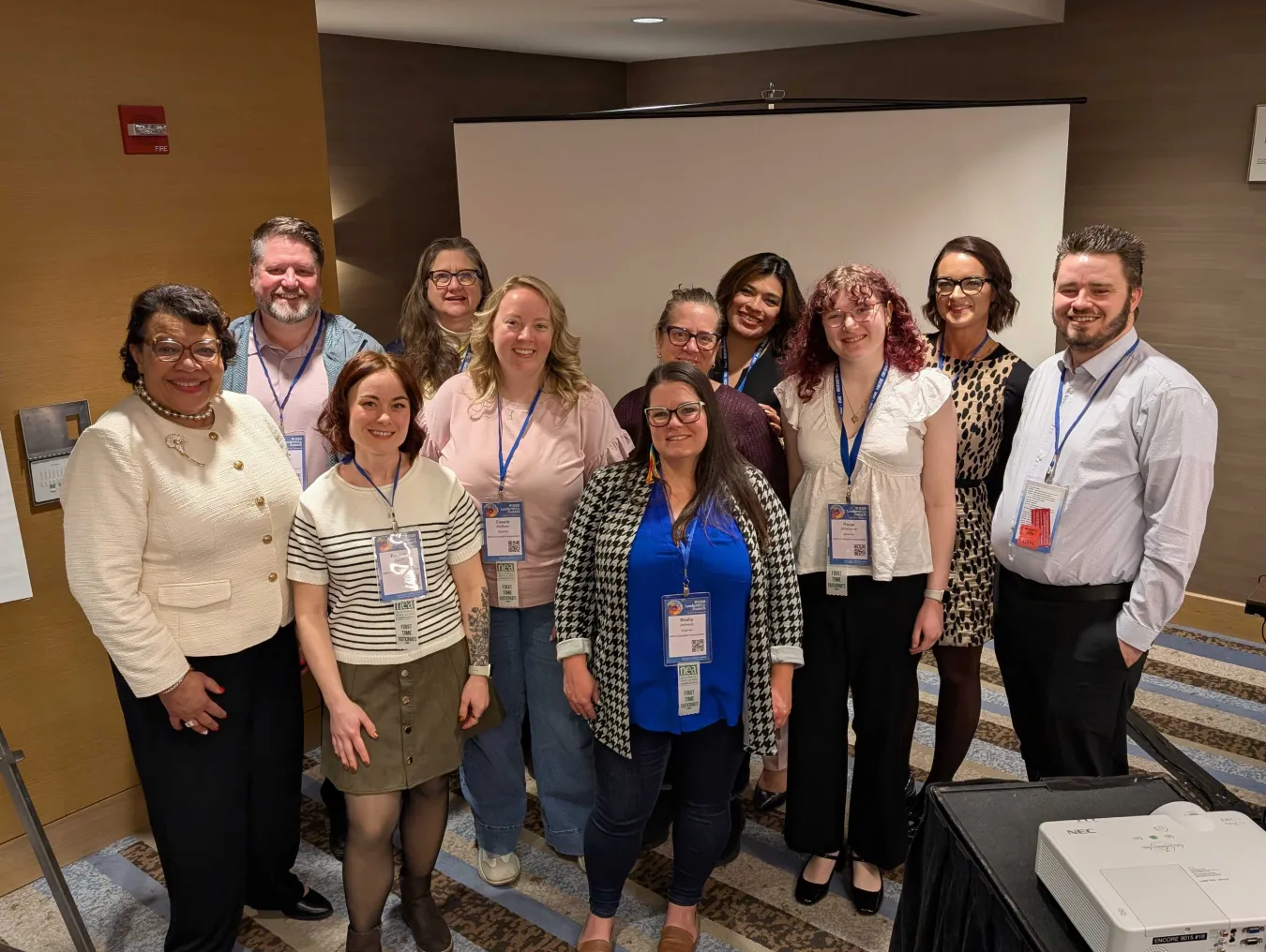 A group of people gathered for the NEA Leadership Summit