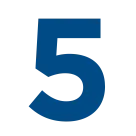 5 number is pictured on a transparent background.
