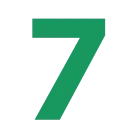 7 number is pictured on a transparent background.