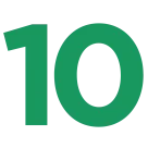 10 number is pictured on a transparent background.