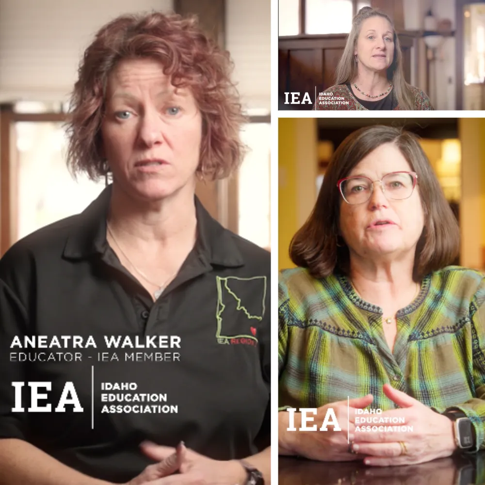 A collage of stills from an ad campaign