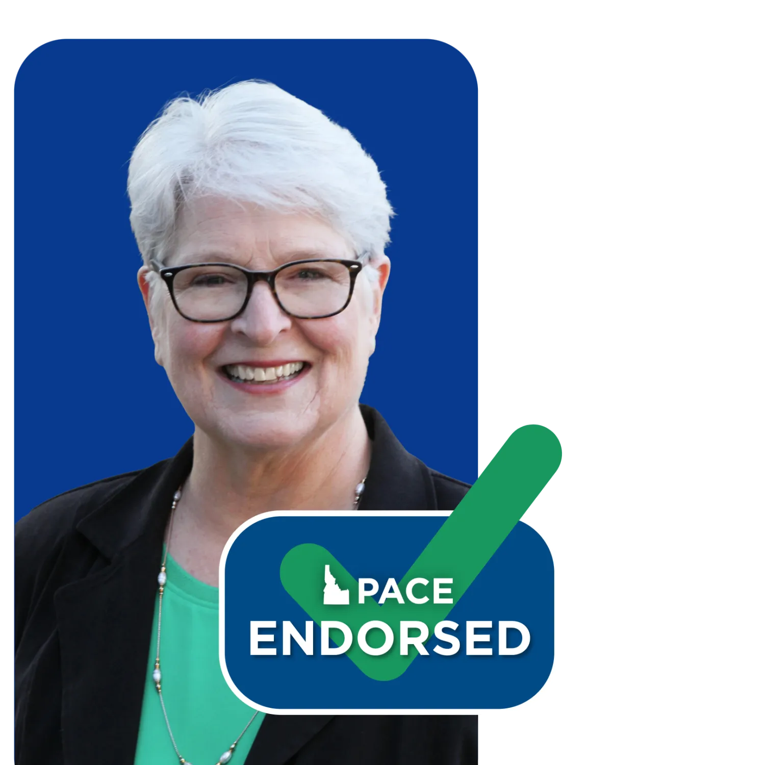 Headshot of Nancy Gregory with PACE endorsement