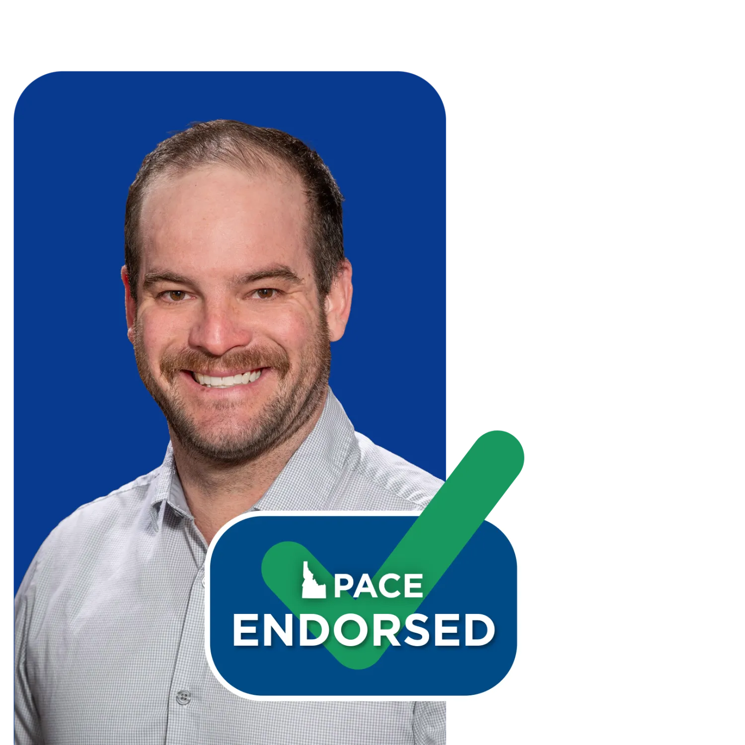 Headshot of Bryce Blankenship with PACE endorsement