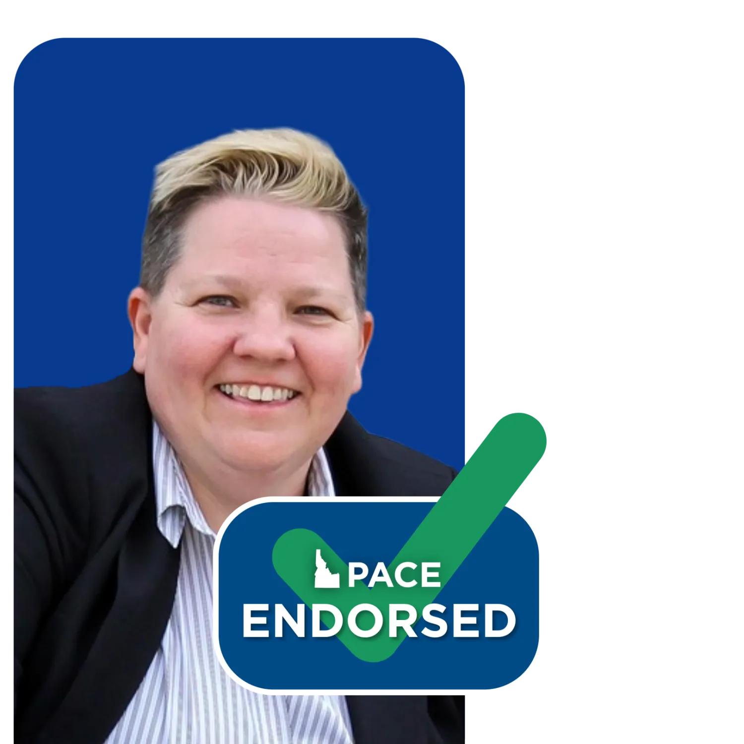 Headshot of Amanda Easley with PACE endorsement
