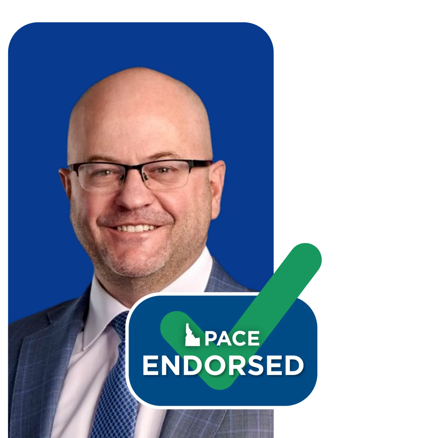 Headshot of James Ruchti with PACE endorsement