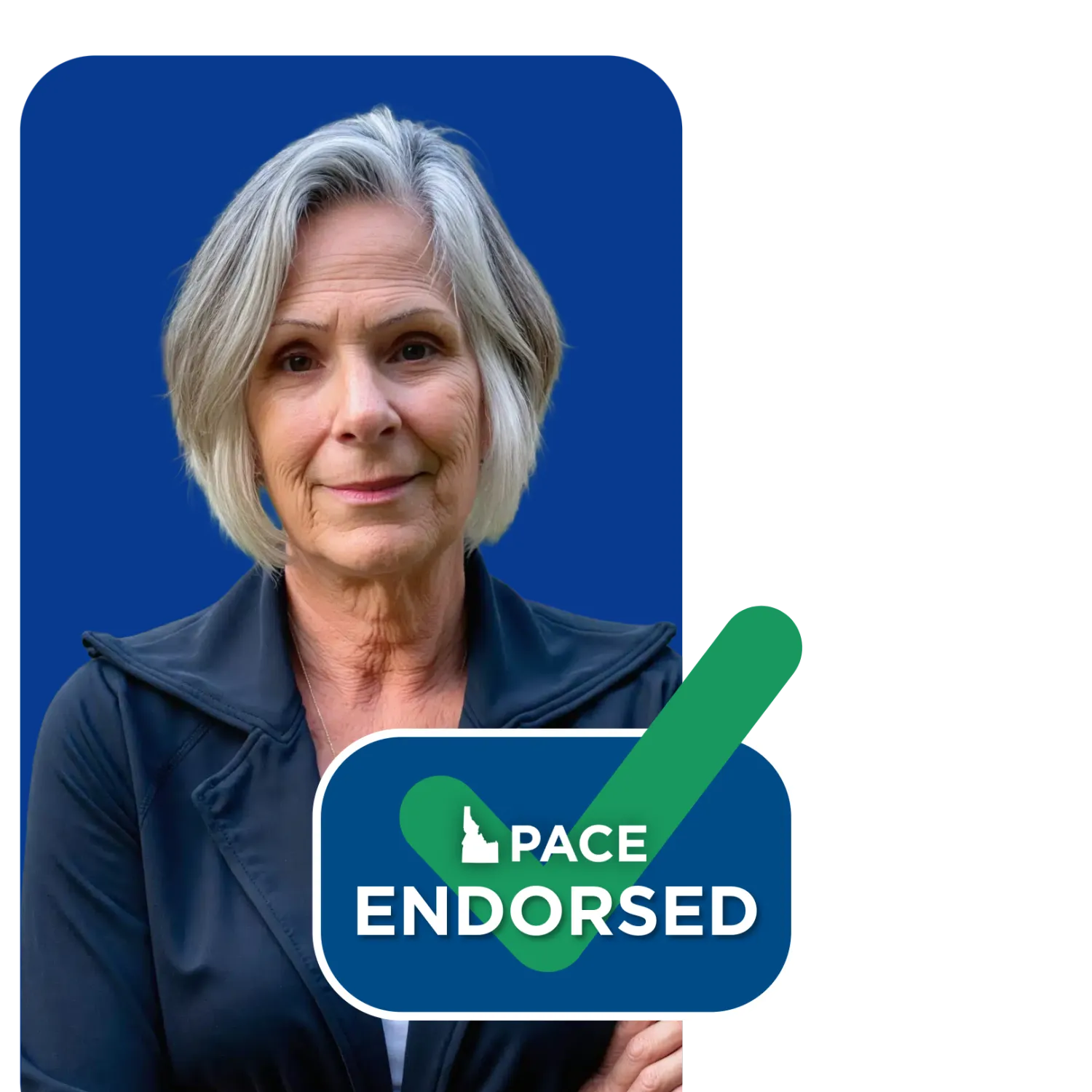 Headshot of Valerie Ruxton with PACE endorsement