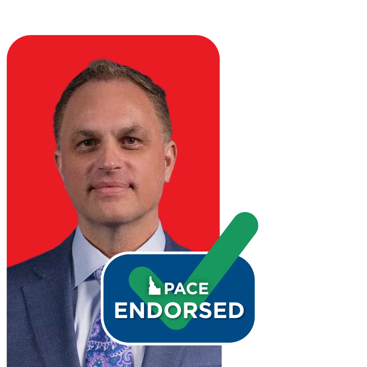 Headshot of Casey Swensen with PACE endorsement
