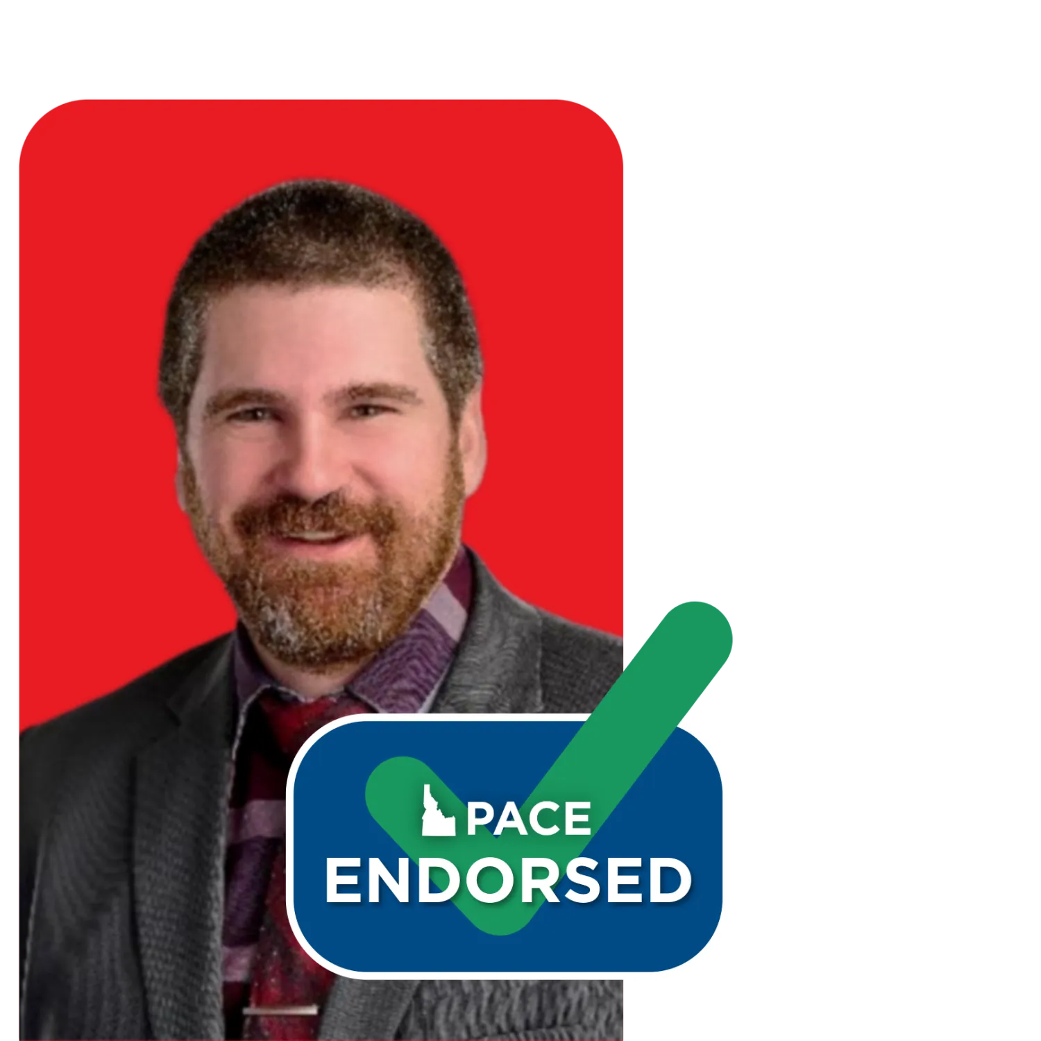 Headshot of Marco Erickson with PACE endorsement