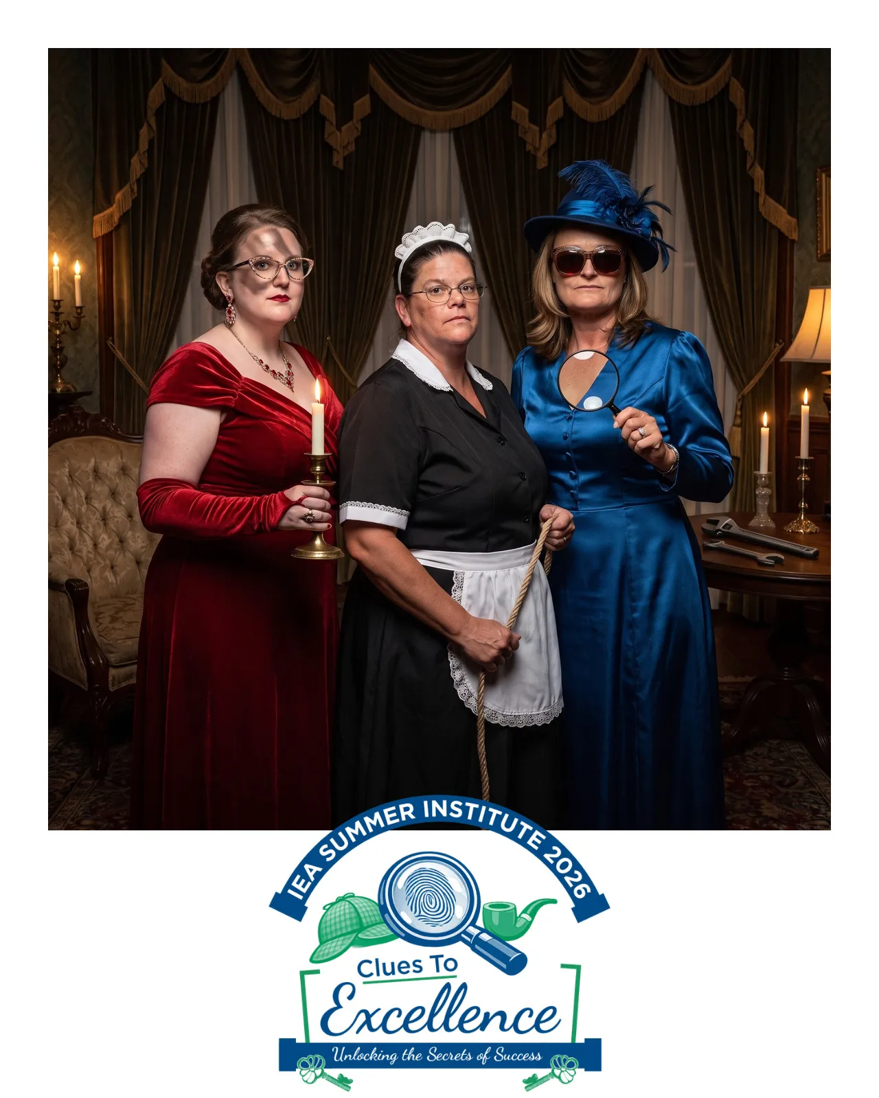 An AI-enhanced photo of three women