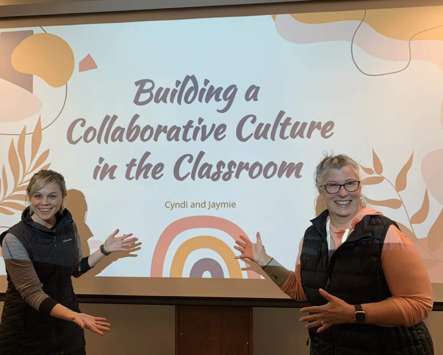 teachers making a presentation to colleagues