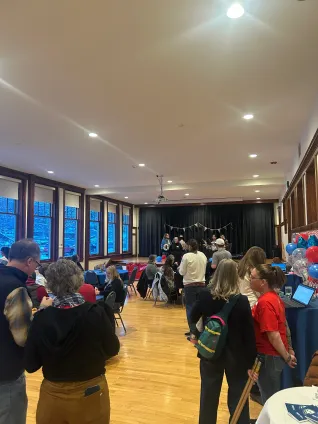 A crowd gathered at a get out the vote event in Moscow