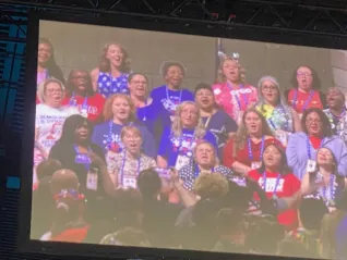 A choir singing