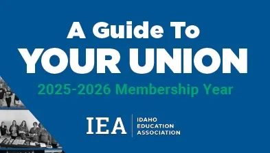 A graphic that reads "A Guide to Your Union" 2025-2026 Membership Year