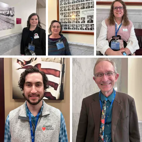 A collage of IEA members at the Idaho Statehouse