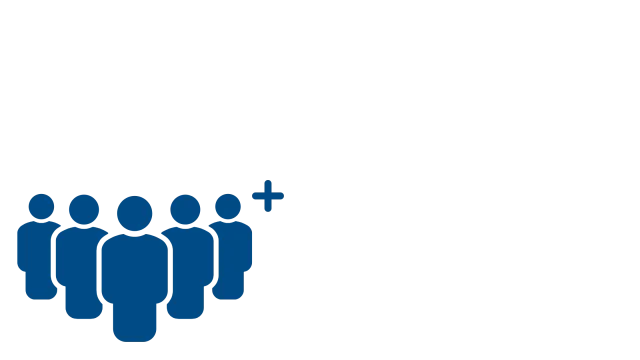 People symbols in blue. 