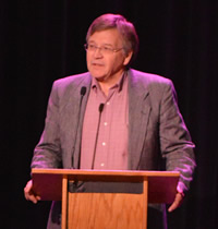 Bert Marley speaking to education supporters in 2013