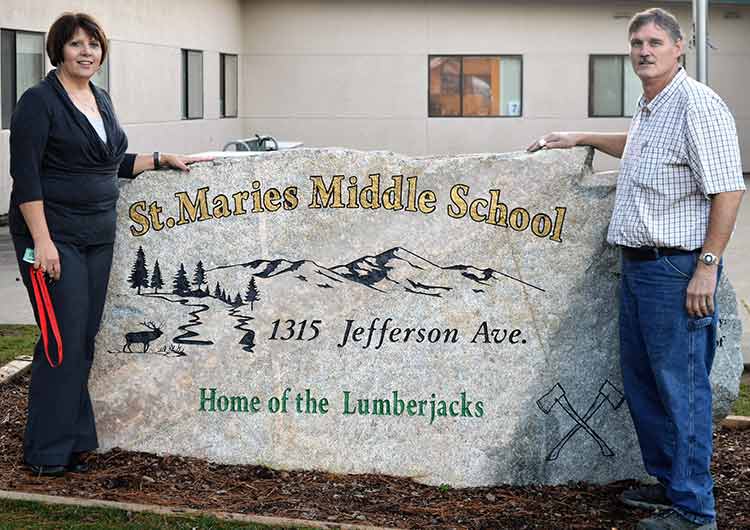 Kathy Davis and Mike Noyes of the St. Maries Education Association